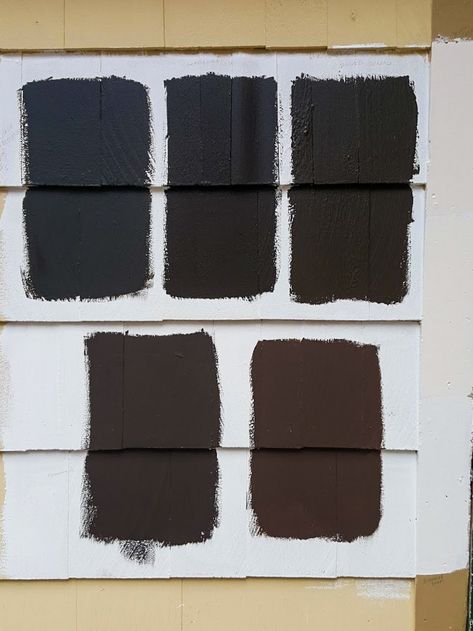 Our Top Dark Brown Exterior Paint Colors for our Dutch Colonial — Salt & Rook Dark Brown Exterior Paint, Brown Exterior Paint Colors For House, Dark Brown Exterior House Colors, Dark Brown Paint Colors, Brown Exterior Paint, Dark Brown House, Brown Exterior House Colors, Brown House Exterior, Stucco House Colors