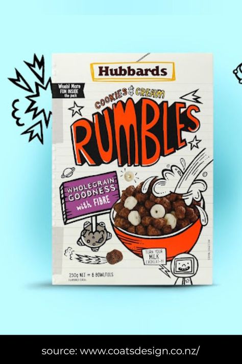 #cereal #cerealboxdesign #cerealpackagingdesign #cerealboxpackagingdesign source: https://packagingoftheworld.com/2014/03/hubbards-kids-cereals.html Cereals Packaging Design, Cereal Packaging, Kids Cereal, Kids Packaging, Packaging Snack, Cereal Brands, Branding Design Packaging, Brand Concept, Social Media Branding