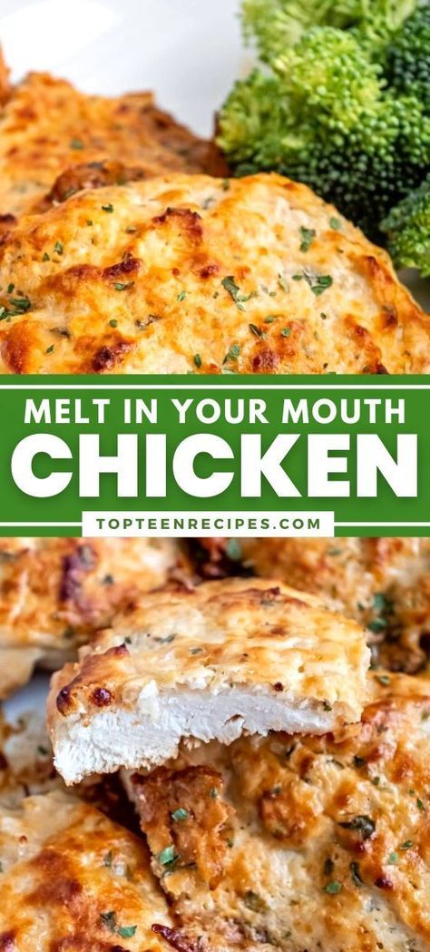 This is one of those recipes I make over and over again. On those days when I get home late to start dinner, this is my go-to recipe. Melt in your mouth chicken is just that. It melts in your mouth. Melt In Your Mouth Chicken, Low Calorie Chicken, Chicken Breast Recipes Baked, Chicken Breast Recipes Easy, Chicken Dishes Recipes, Baked Chicken Recipes, Top Recipes, Melt In Your Mouth, Those Days