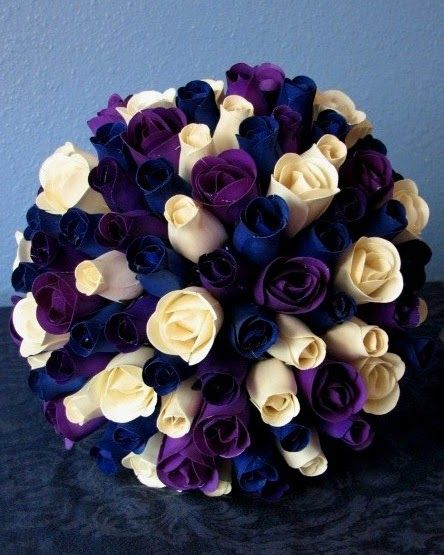 Purple And Navy Wedding, Blue Purple Wedding, Wood Leaves, Wood Roses, Purple And Navy, Wooden Roses, Purple Wedding Theme, Wedding Sparklers, Mom Wedding