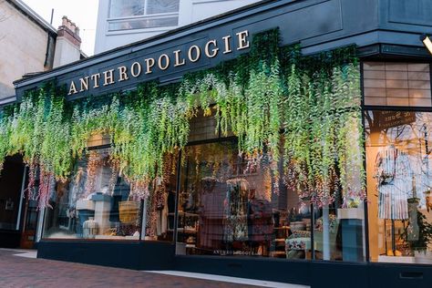 Anthropology Store, Anthropologie Window Display, Anthropologie Display, Anthropologie Store, Window Display Retail, Victorian Buildings, Store Layout, Retail Windows, Creative Display