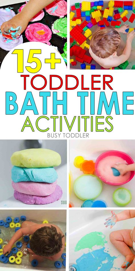 15  Toddler Bath Time Activities: so many awesome bath tub activities for toddlers and preschoolers; make baths fun again by making them into an easy activity Bath Time Ideas, Bath Time Activities, Bath Tub Fun, Activities For Babies, Toddler Bath Time, Toddler Bath, Baby Bath Time, Bath Time Fun, Activities For Toddlers