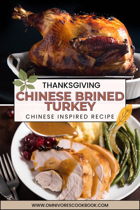 Learn how to make this Chinese Brined Turkey recipe. We have the perfect Thanksgiving turkey recipe for you to make this year. This recipe makes the juiciest turkey that is extra flavorful and crispy on all sides. Asian Turkey Recipes, Peking Turkey, Juiciest Turkey, Turkey Marinade, Thanksgiving Turkey Recipe, Wild Turkey Recipes, Asian Turkey, Brined Turkey, Asian Dinner