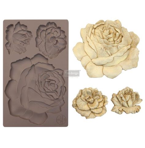 Roses Craft, Decor Moulds, Rose Molds, Silicone Rubber Mold, Formy Silikonowe, Redesign With Prima, Furniture Appliques, Silicone Moulds, Iron Orchid Designs