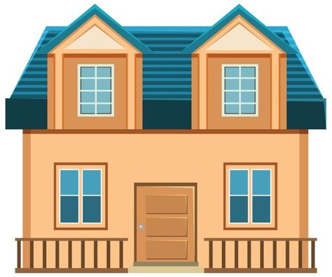 Home Cartoon Houses, Minimal House Exterior, Simple House Exterior, Building Cartoon, House Png, Cartoon Home, Normal House, House Cartoon, Cartoon House