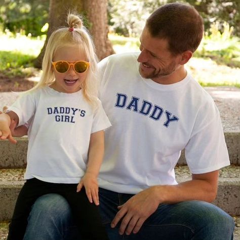 Daddy And Daddy's Girl Shirt, Fathers Day Gift, Matching Daddy And Daughter, Gift For Dad, Daddy T-Shirt, Daddy's Girl, Daddy Daughter Shirt 👉Click to buy from Etsy Shop :🛒 http://www.EpicFashionUs.etsy.com/listing/1714934378/daddy-and-daddys-girl-shirt-fathers-day 📌Store Link in Bio Welcome to EpicFashionUS! Its great to see you here! We prioritize one thing here and that is quality and customer satisfaction. Our Tshirts are: -Made from 4.2-ounce cotton -All solid colors are 100% cotto... Daddy And Daughter, S Girl, Girls Ask, Girl Shirt, Baby Shirts, Book Decor, Gift For Dad, Girls Tshirts, Shirts For Girls