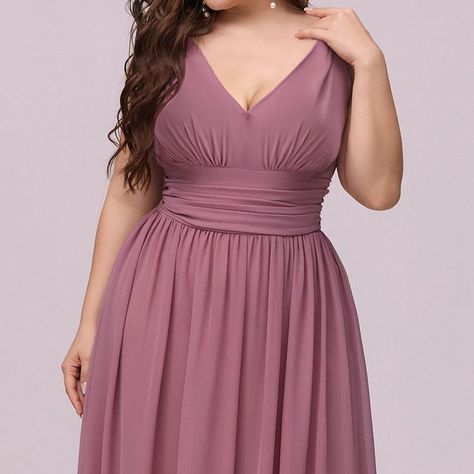 Plus Size Sleeveless V-Neck Semi-Formal Chiffon Bridesmaid Dress #feuerwehr #medic #retten mother art, mother baby, mother film Hollyball Dresses, Redprom Dresses, Dark Purple Bridesmaid Dresses, Orchid Bridesmaid Dresses, Cap Sleeve Bridesmaid Dress, Simple Long Dress, Formal Wedding Guest Dress, Colorful Dresses Formal, Purple Bridesmaid Dresses