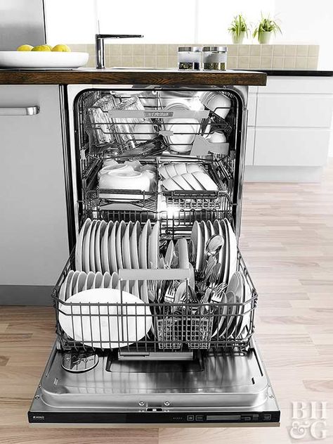 Tackle tough-to-clean appliances in your kitchen with these smart tricks. We'll show you the secrets to cleaning a dishwasher, microwave, and refrigerator. Deep Cleaning Hacks, Cleaning Painted Walls, Vinegar Cleaning, Deep Cleaning Tips, Washing Laundry, Cleaning Appliances, Dishwasher Detergent, Simple Life Hacks, Clean Dishwasher