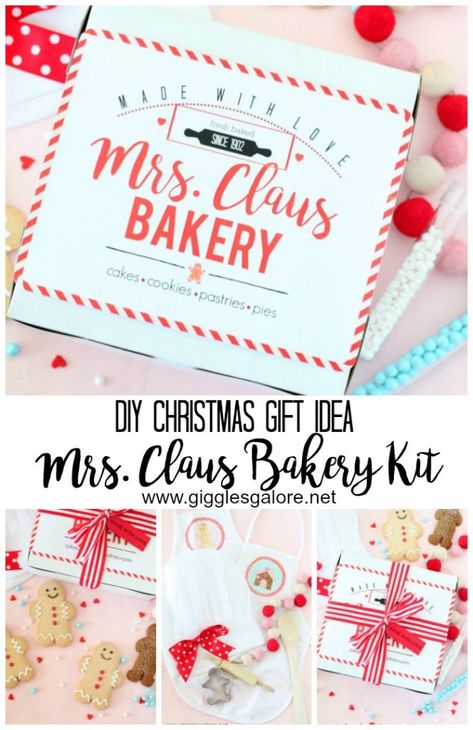 Mrs. Claus Bakery Kit, great DIY Christmas gift idea for neighbors and friends Mrs Claus Bakery, Fall Movie, Holiday Party Inspiration, Christmas Eats, Merry Chistmas, Mrs Clause, Diy Christmas Decorations For Home, Creative Holiday Gifts, Bakery Decor