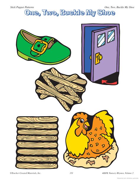 Learning Center Activities for "One, Two, Buckle My Shoe" - Bobbie Wilson - Google Livros Shoe Activities, 1 2 Buckle My Shoe, Short Poems For Kids, Storybook Activities, Nursery Rhymes Preschool Crafts, One Two Buckle My Shoe, Nursery Ryhmes, Rhyme Activities, Nursery Rhyme Art