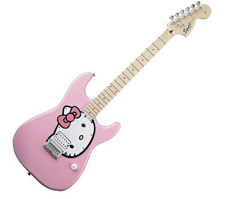 Hello Kitty Guitar, Pink Guitar, Hello Kitty Merchandise, Fender Guitar, Pink Hello Kitty, Friends Characters, Hello Kitty Pictures, Hello Kitty Items, Cool Guitar