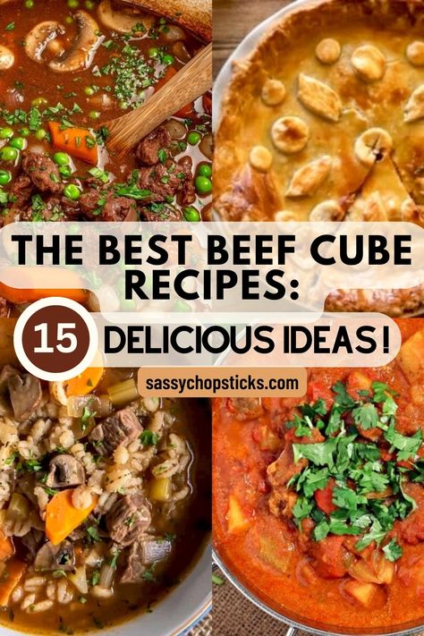 If you're cooking for a special occasion or craving a comforting meal, these delicious beef cube recipes are sure to become family favorites. Crock Pot Beef Cubes Recipes, Recipe For Beef Cubes, Beef Cubes Recipe Dinners Crock Pot, Fine Cubed Beef Recipes, Recipes For Beef Cubes, Recipes Using Stew Beef Cubes, Beef Cube Recipes Easy, Beef Fine Cube Recipes, Cube Beef Recipes