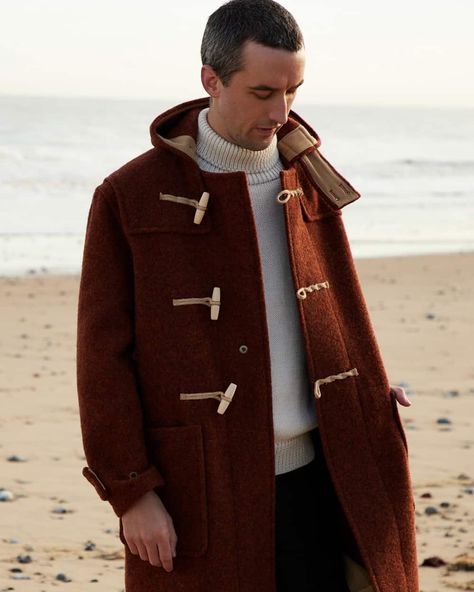 Mens Duffle Coat, Polo Coat, Duffel Coat, Chesterfield Coat, Mens Overcoat, Turtleneck Jumper, Turtle Neck Jumper, White Turtleneck, Duffle Coat