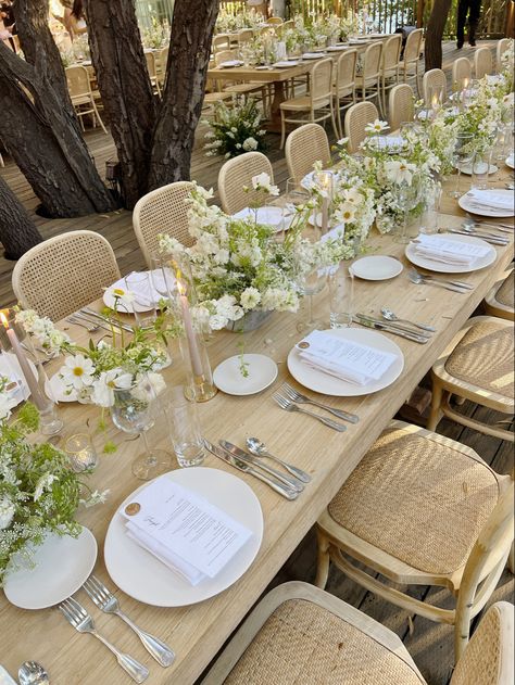 Menu With Place Card, Neutral Wedding Inspiration, Engagement Dinner, Table Arrangements Wedding, Reception Tablescapes, Tulum Wedding, Malibu Wedding, Wedding Tablescape, Wedding Menu Cards