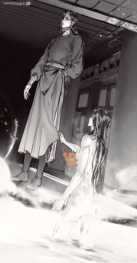 Close Proximity Trope, Xie Lian 100 Stab, Hualian Marriage, Hualian Pool Table, Hualian Coffin Scene, L Dk Manga, Manga Love, Heaven's Official Blessing, Fanarts Anime