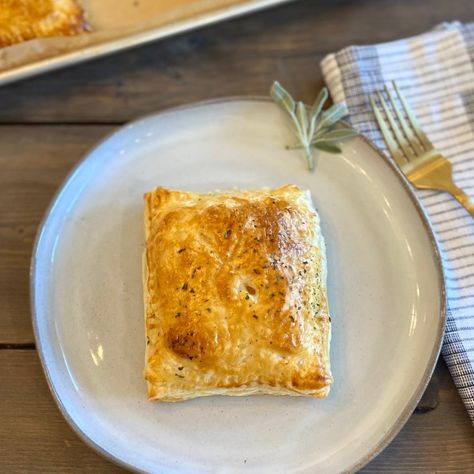 Savory Turkey Hand Pies Turkey Hand Pies, Turkey Melt, Puff Pastry Recipes Savory, Hand Pies Savory, Havarti Cheese, Turkey Cheese, Havarti, Puff Pastry Sheets, Pastry Sheets