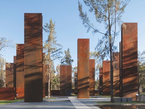 Memorial Architecture, Observation Tower, Concrete Stairs, Vietnam Veterans Memorial, Memorial Park, Corten Steel, Entrance Gates, Land Art, Landscape Architecture