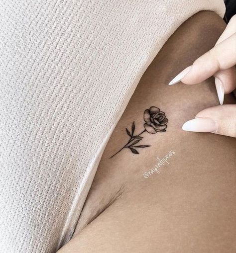 Tattoo Near Crotch, Henna Leg Tattoo, Secret Tattoo, Private Tattoos, Rose Tattoos For Women, Cross Tattoos For Women, Finger Tattoo Designs, Delicate Tattoo, Hot Tattoos