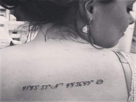 Latitude Longitude Tattoo, Amanda Tattoo, Titanic Tattoo, Sailing Tattoo, Coordinates Tattoo, Places For Tattoos, Cute Simple Tattoos, Movie Tattoo, Ink Well