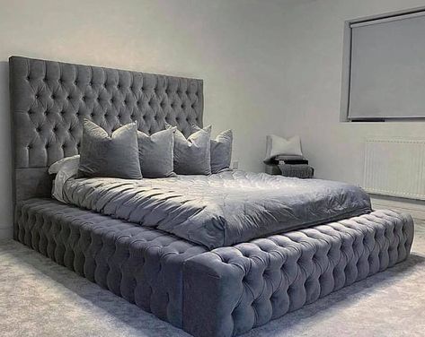 Ambassador Bed, Emperor Size Bed, Winged Bed, Upholstered Footstool, Wingback Bed, Headboard Designs, Gothic Decor, Mattress Sets, Bedroom Furniture Beds