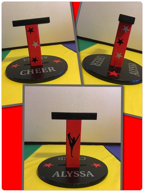 Cheerleading Flyer Stunt Stand Flyer Stand Diy, Diy Stunt Stand Cheer, Stunts Cheer, Stunt Stand, Cute Cheer Gifts, Flyer Cheer, Cheerleader Flyer, Easy Cheer Stunts, Cheerleading Diy