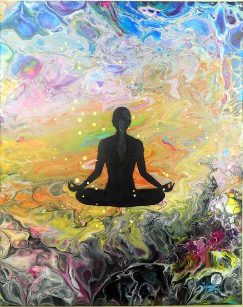 Yoga Art Painting, Yoga Painting, Yoga Kunst, Peaceful Art, Zen Painting, Spiritual Paintings, Buddha Painting, Apartment Projects, Meditation Art