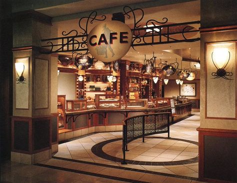 Coffeehouse Aesthetic, Global Village Coffeehouse, Nordstrom Cafe, 90s Interior Design, Tom's Diner, 90s Interior, Village Coffee, 90s Decor, Aesthetic Interior Design