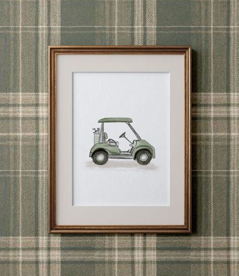 ClaireNilanArt - Etsy Golf Inspired Nursery, Golf Nursery Decor, Vintage Green Nursery, Golf Bathrooms, Vintage Golf Nursery Baby Boy, Baby Boy Nursery Golf Theme, Golf Bedrooms For Boys, Golf Theme Bedroom, Golf Nursery Ideas