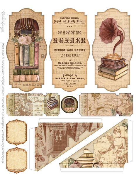 Steampunk Scrapbook, Envelope Template Printable, Free Digital Scrapbooking Kits, Handmade Journals Diy, Scrapbook Letters, Postage Stamp Design, Papel Vintage, Free Vintage Printables, Scrapbook Printing