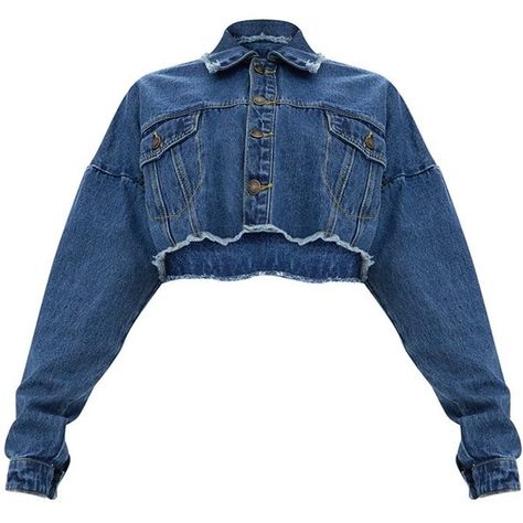 Dark Wash Cropped Denim Jacket ($58) ❤ liked on Polyvore featuring outerwear, jackets, tops, crop top, denim jacket, blue cropped jacket, cropped jean jacket, blue jean jacket, blue denim jacket and blue jackets Jean Jacket And Jeans, Blue Cropped Jacket, Denim Jacket And Jeans, Cropped Jean Jacket, Dark Denim Jacket, Denim Outfits, Crop Jean Jacket, Black Ripped Jeans, Jean Jacket Women