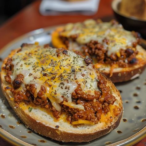 So good! The kids love these so much that we often need to not double, but triple this recipe. Yup, not a typo – Tasty Recipes Cheesy Sloppy Joes, Homemade Beef Stroganoff, Sloppy Joes Sandwich, Crispy Sweet Potato, Garlic Bread Recipe, Indulgent Food, Sloppy Joe, Homemade Beef, Sloppy Joes