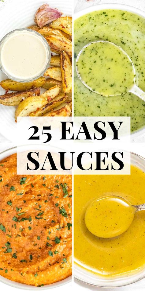 The Plant Based School, Easy Sauce Recipes, Best Vegan Salads, Easy Sauces, Sauce For Vegetables, Different Sauces, Vegan Sauce Recipes, Easy Sauce Recipe, Vegan Sauce