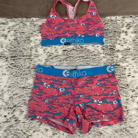 ETHIKA bra & shorts set Womens Outfit Aesthetic, Ethika Boxers Women, Ethika Set, South Central Baddies, Ethika Womens Outfit, Chipotle Gift Card, Boxer Outfit, Sports Aesthetics, Ethika Boxers