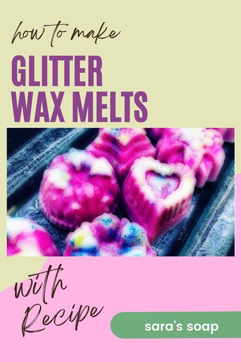 Wax Melter Diy, Diy Wax Melts, How To Make Glitter, Handmade Wax Melts, Diy Wax, Wax Melters, Melting Candles, Handmade Products, Soap Making