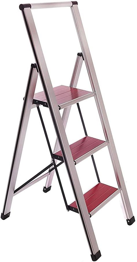 Kitchen Step Ladder, درج السلم, 3 Step Ladder, Iron Furniture Design, Stair Ladder, Kitchen Photography, Metal Fabrication Tools, Mahogany Furniture, Home Office Kitchen