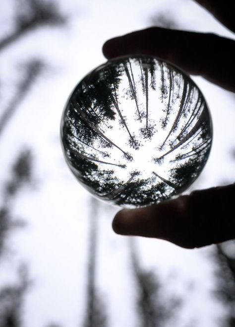 Glass Ball Photography Photo Ideas, Motion Capture Photography, Glass Sphere Photography, Glass Orb Photography, Glass Ball Photography, Lensball Photography Ideas, Layering Photography, Orb Photography, Sphere Photography