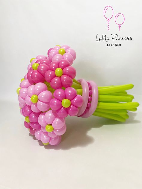 Flower Bouquet Balloon, Balloon Flower Bouquet, Balloon Centerpieces Diy, Flower Balloons Diy, Ballon Diy, Balloon Flower Decorations, Baby Birthday Party Theme, Balloon Bouquet Diy, Transparent Balloons