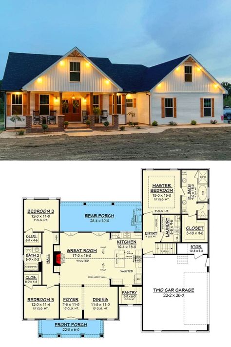 House Plans With Attached Garage, 2000 Sq Feet House Plans, Less Than 2000 Sq Ft House Plans, 1650 Sq Ft House Plans, Farmhouse With Garage On Side, Barndominium 2000 Sq Ft, Houses With Garages On The Side, Barndo House Plans, Farmhouse Plans 3 Bedroom