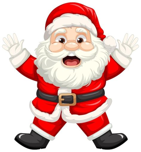 Free vector cheerful santa claus cartoon... | Free Vector #Freepik #freevector #cartoon-drawing #cartoon-svg #clip-art #santa Santa Animation, History Of Santa Claus, Creative Holiday Cards, Original Santa Claus, Santa Claus Cartoon, Santa Claus Drawing, Cartoon Template, Santa Claus Vector, Cartoon Santa Claus