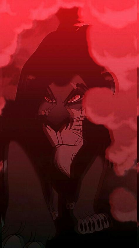 Disney Villan Wallpaper, Dark Disney Characters, Scar The Lion King Wallpaper, Scar Lion King Wallpaper Aesthetic, Disney Villian Aesthetic, Red Aesthetic Disney, Villian Wallpaper Aesthetic, Red Disney Aesthetic, Disney Red Aesthetic