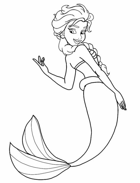 Elsa Mermaid, Frozen Mermaid, Ariel Coloring Pages, Elsa Coloring, Octopus Coloring Page, Disney Mermaid, Elsa Coloring Pages, Mermaid Images, Shark Coloring Pages