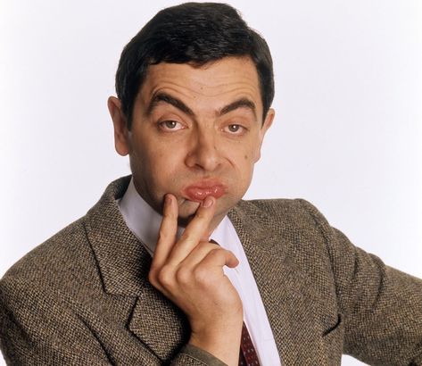 Mr. Bean Me Bean, Ms Bean, Mr Ben, Rowan Atkinson, Social Media Advertising Design, Face Drawing Reference, Mr Bean, Black Cat Art, Funny Posters