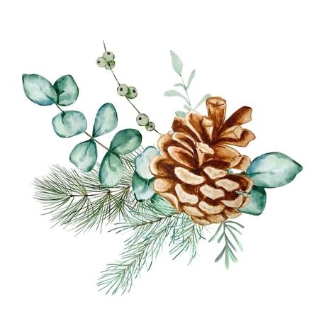 Winter Nature Drawing, Watercolour Stationery, Christmas Botanicals, Watercolor Christmas Cards Diy, Painted Christmas Cards, Watercolor Paintings Nature, Winter Watercolor, Christmas Card Art, Cool Art Projects