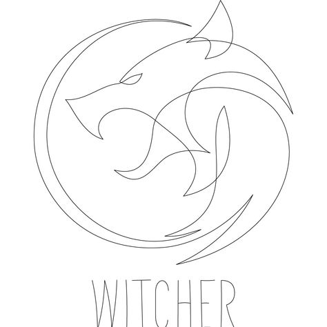 Witcher White Wolf logo line art, on ArtStation at https://www.artstation.com/artwork/ELKDD8 Witcher Wolf, Witcher Tattoo, Tattoo Ideas Males, Logo Line Art, Wolf Logo, Necklace Drawing, Symbol Drawing, Handmade Sketchbook, Minimal Line Art