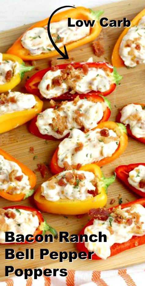 Pepper Poppers, Healthy Low Carb Snacks, Healthy Snacks To Buy, Easy Bacon, Boiled Egg Diet Plan, Stuffed Mini Peppers, Low Carb Appetizers, Easy Clean Eating, Bacon Ranch