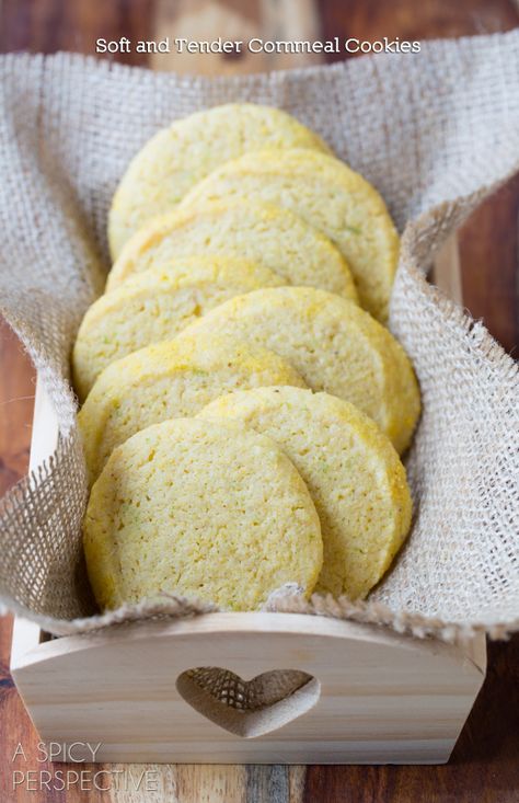 Cornmeal Cookies (Best Sugar Cookie Recipe Variation!) #cookies #corn #recipe Cornmeal Cookies Recipe, Cornmeal Cookies, Cornmeal Recipes, Cookies Best, Best Sugar Cookie, Corn Meal, A Spicy Perspective, Best Sugar Cookie Recipe, Corn Recipe