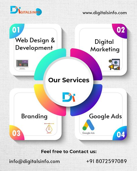 Leading Website Design and Digital Marketing Agency in Coimbatore. We provide Complete Business solution: 1. Web Design and Development 2. Digital Marketing 3. Logo Design 4. Graphic Design 5. Google Ads 6. Social Media Marketing 7. Branding 8. Video Editing 9. Content Marketing etc. Feel Free to Contact us ! Mail: info@digitalsinfo.com Digital Marketing Graphics, Digital Marketing Agency Ads Design, Digital Marketing Services Ads, Website Ads Creative Advertising, Digital Marketing Website Design Ideas, Digital Marketing Design Poster, Digital Marketing Video Ads, Digital Marketing Services Creative Ads, Digital Marketing Creative Ads Design