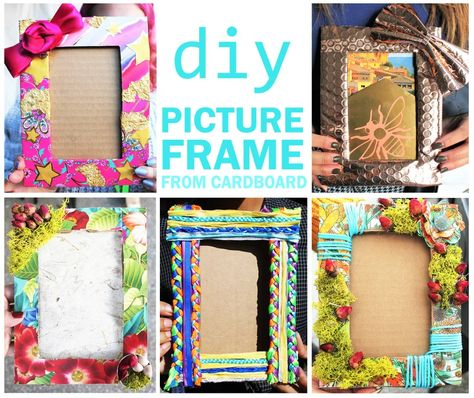 DIY PICTURE FRAME From Cardboard and Decorative Materials : 14 Steps (with Pictures) - Instructables How To Make A Picture Frame Out Of Paper, Diy Cardboard Picture Frame, Homemade Picture Frame Ideas, Diy Picture Frames Crafts, Diy Photo Frame Cardboard, Diy Poster Frame, Cardboard Picture Frames, Cardboard Photo Frame, Kids Picture Frames