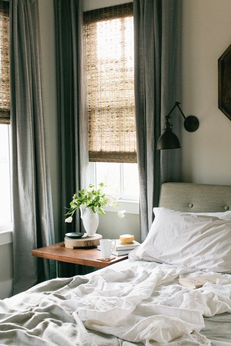 Register for your Dream Home with @Zola via oncewed.com Homestead Decor, Unmade Bed, Carpet Bedroom, House Blinds, Ideas Hogar, White Sheets, Black Carpet, Hamptons Style, Bedroom Windows