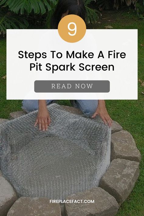 Fire Pit Spark Screen Dyi Fire Pit, Fire Pit Screen, Fire Pit Spark Screen, Make A Fire Pit, Make A Fire, How To Build A Fire Pit, Outdoor Fire Pit Designs, Backyard Fireplace, Fire Pit Cover